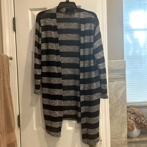 Love Ellie duster sweater- navy and white